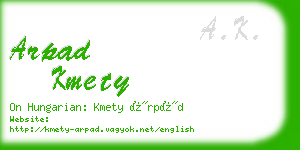 arpad kmety business card